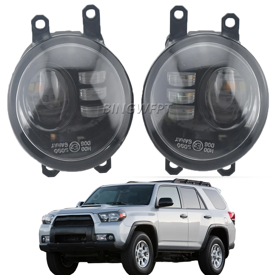 

For Toyota 4Runner 4 Runner 2010 2011 2012 2013 Fog Light Assembly Car H11 Front Bumper LED Fog Driving Lamp DRL 12V