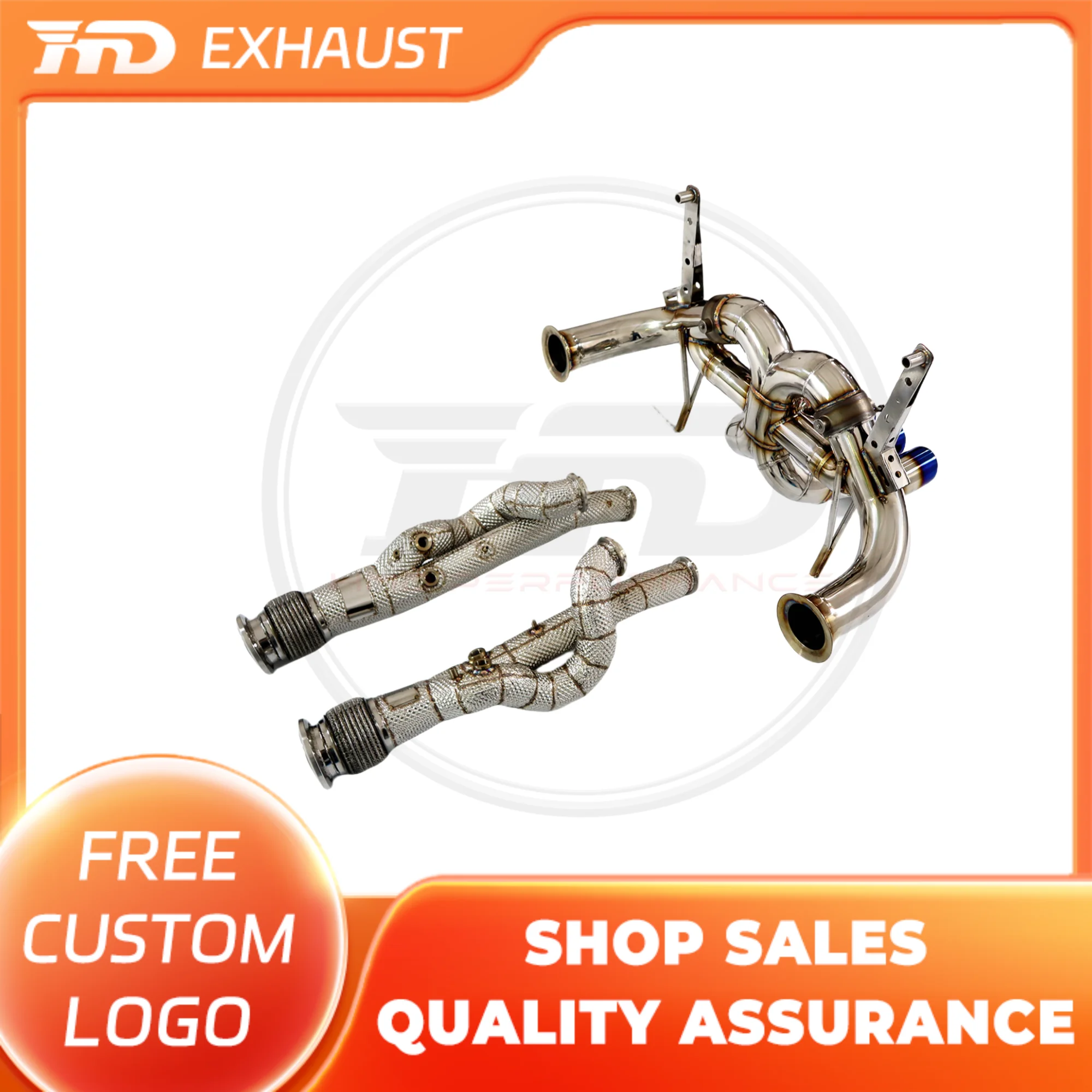 

HMD Hot sale SS304 Exhaust High Flow Catalytic Downpipe and Catback for Lamborghini Aventador LP700-4 6.5 V12 without Valve
