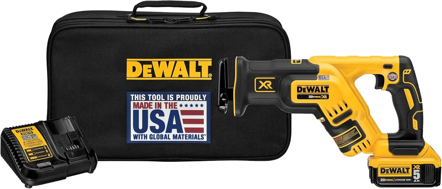 

DEWALT 20V MAX XR Compact Reciprocating Saw, 5.0-Amp Hour, Cordless (DCS367P1)