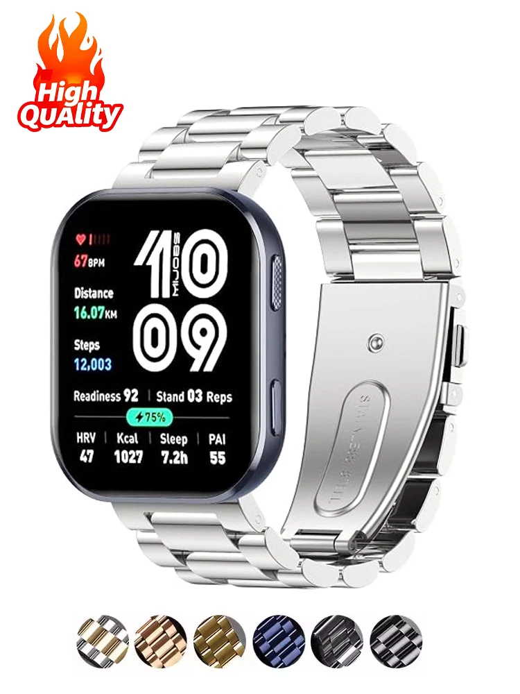 Metal Stainless Steel Band for Redmi Watch 6 5 4 Bracelet Watchband Smartwatch Correa for Xiaomi Band 10 Pro 9 Pro 8 Pro Strap