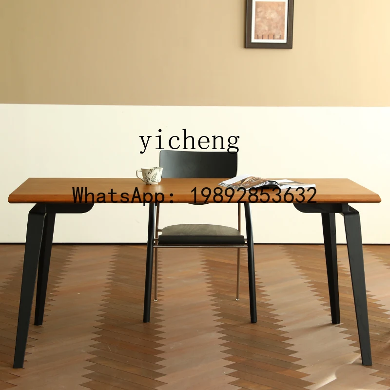 

computer desk desktop long table home desk solid wood retro simple desk
