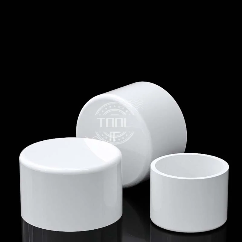 

4Pcs White PVC Soft Rubber Pipe Sleeve Tube Cap Non-slip Protective Covers Flat-End Resistant Round Protective Tube Sleeve