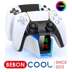 BEBONCOadvocate-Station d'accueil pour manette de jeu sans fil, chargeur de contrôleur PS5, support de charge S6, charge de touristes, manette de jeu PlayStation 5, FC300