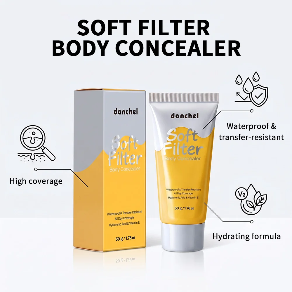 Soft Filter Body Concealer All Day Coverage Waterproof & Transfer-Resistant Soothing Repair Moisturize Skin Silky Creamy Texture