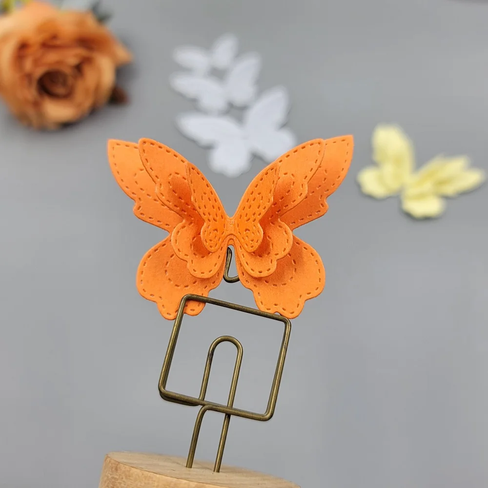 

Craft 3PC Butterfly Metal Cutting Dies for Scrapbooking DIY Album Educational Embossing Greeting Card Insect Die Cut