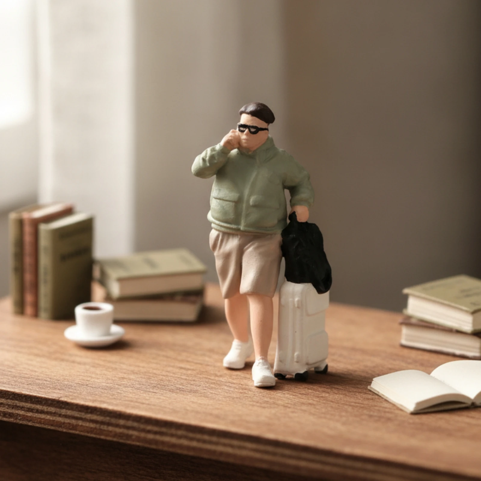 Passenger Figure 1/64 Scale Miniature Figure Mini People Figures Sturdy Diorama Figures Small for Hobbyists, Model Train Layout