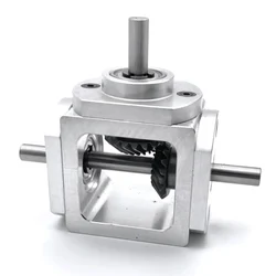 1:1 Commutator Right Angle Transmission Gearbox 1M 20T 6MM Spiral Bevel Gear Reduction for DIY Robot Toy