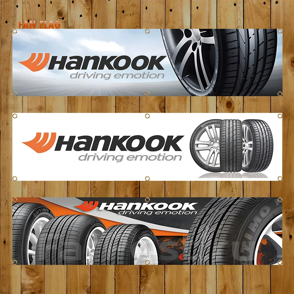 Автозапчасти Hankooks 60x240 см, баннер, флаг из полиэстера, печатный гобелен для гаража или улицы