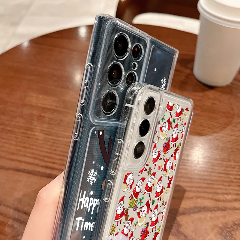 عيد ميلاد سعيد سيليكون قضية الهاتف لسامسونج غالاكسي A17 A55 A56 A16 A26 A36 A35 A15 S25 حافة S23 S24 الترا S22 S24 FE غطاء #4