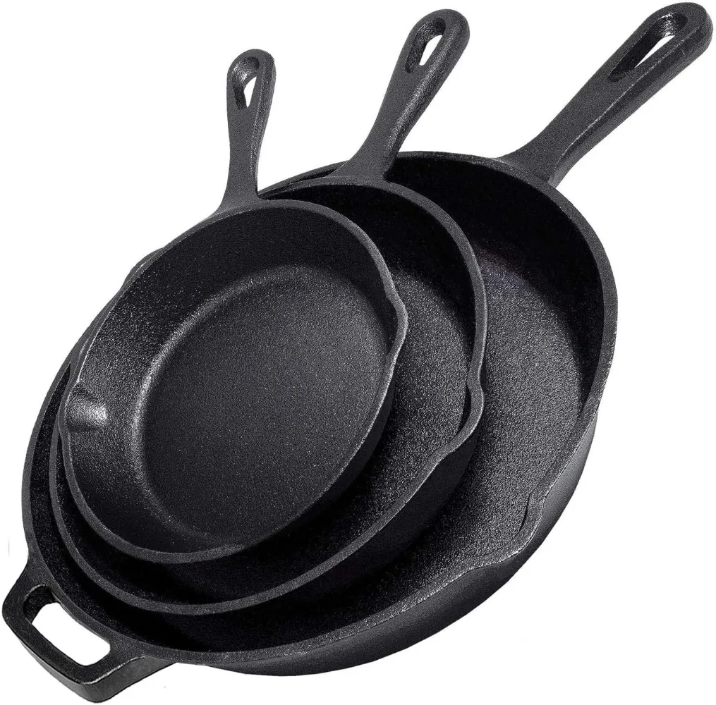 

Cast Iron Frying Pan Set of 3