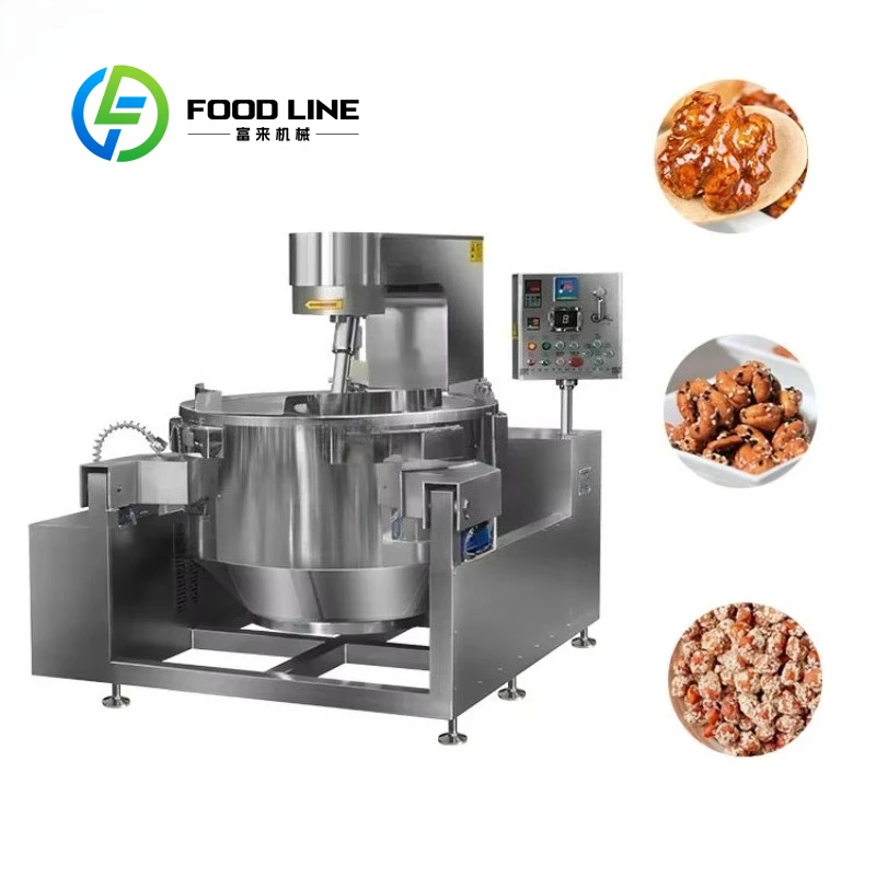 Customized Stainless Steel Caramelized Nut Production Line Peanut Walnut Sugar Coating Machine Industrial Snack
