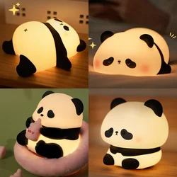 5Style Panda Night Light Holiday Gift Christmas Birthday Playmate Soft Doll Panda Safe Rechargeable Cute Animal Silicone Lamps