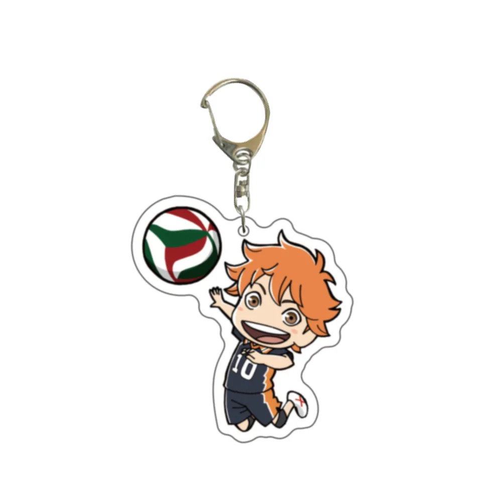 Cartoon Volleyball Boy Keychain High Quality Anime Haikyuu!! Acrylic Key Chain Ring Pendant Accessories Friends Gifts