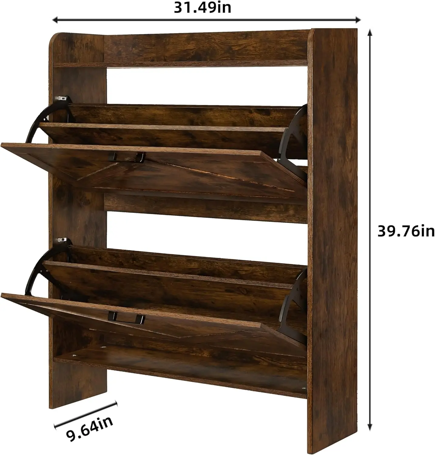 

Шкаф для хранения обуви с двумя откидными ящиками, отдельно стоящий органайзер для обуви с металлической откидной рамкой для прихожей