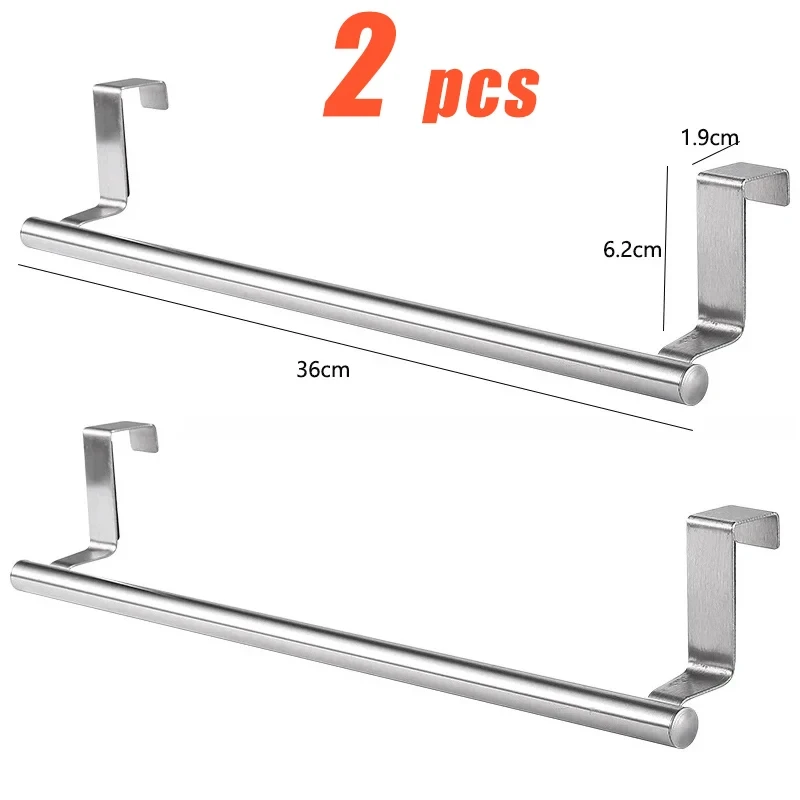 Keukenkast Deur Handdoekstang Roestvrij Stalen Deur Terug Handdoek Hangende Houder Badkamer Ponsvrije Handdoeken Haken Home Organizer