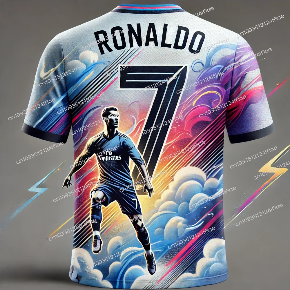 C Ronaldo 2025, Neuheiten, Fan-Kollektion, Fußballtrikot-Set, Streetwear, atmungsaktives Outdoor-Sport-T-Shirt für Erwachsene und Herren