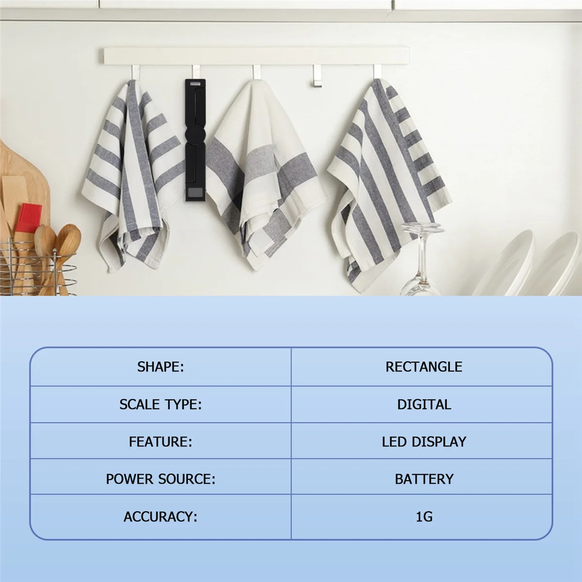 AT41Mini Складные цифровые пищевые весы Портативные домашние весы для еды Кофейные весы Цифровой светодиодный дисплей Кухонные аксессуары Черный