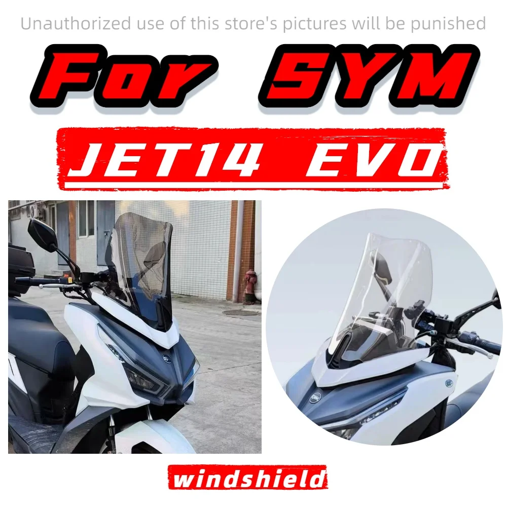 

For SYM JET 14 EVO 125 150 200 modified windshield heightened windshield accessories new windshield