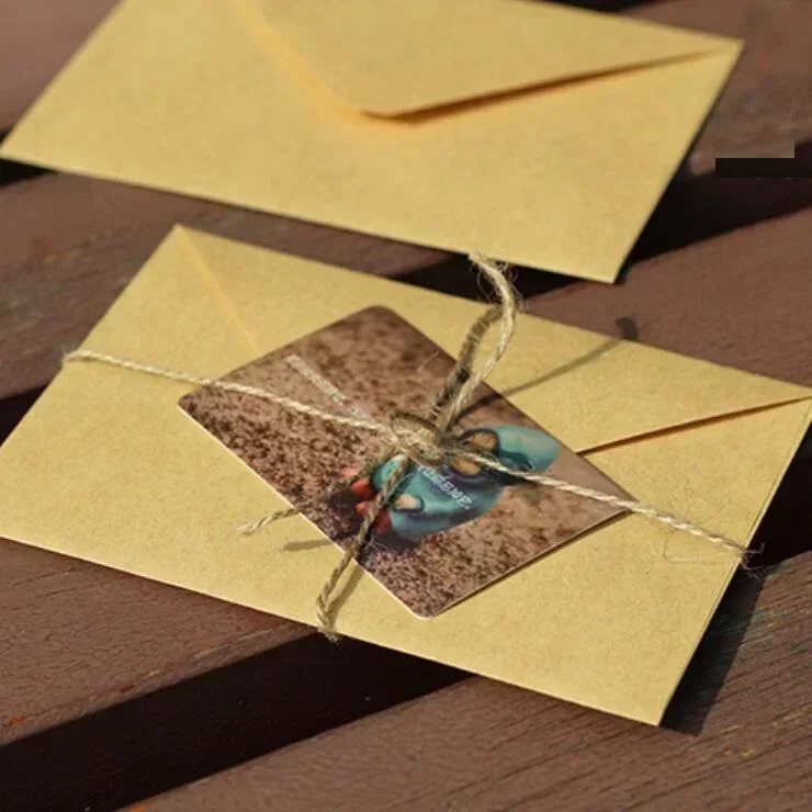 30pcs Large Triangle Fold Flap Kraft Vintage Envelope 11*16cm Journal Supplies Decoration Envelopes for Letters