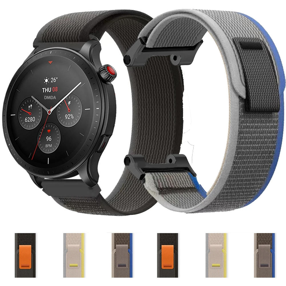 Huami Amazfit T-REX 2 용 트레일 루프 나일론 스트랩, 스마트 워치 밴드 스포츠 팔찌, Xiaomi Amazfit T-Rex/T Rex Pro 2 Correa용