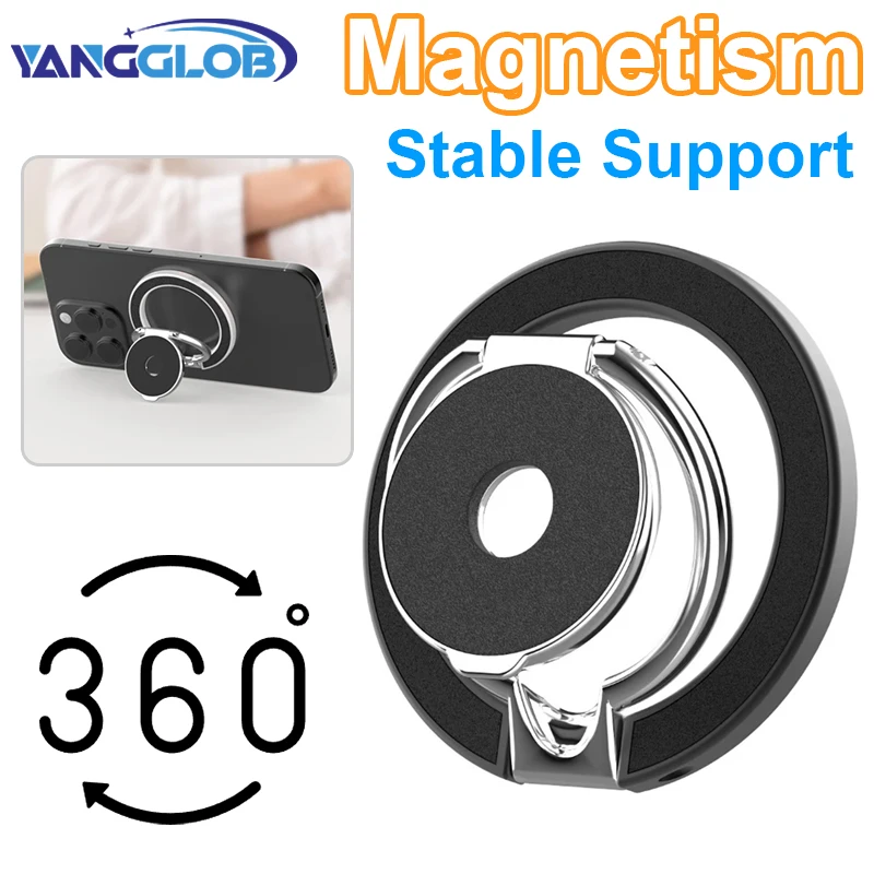 

Двусторонняя подставка для телефона MagSafe, магнитный держатель для телефона, подставка, магнитная ручка для iPhone 16, 15, 14, 13, Android, автомобильный держатель для спортзала