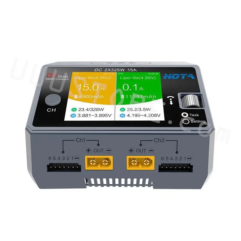 HOTA D6 DC 650W 15A Dual Channel LiPo Batterij Slimme Oplader Ontlader Voor 1-6S Lipo Batterij FPV Model RC Drone Onderdeel