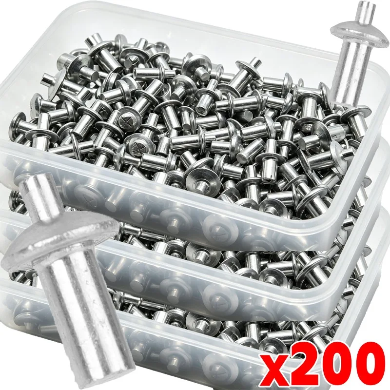 Aluminum Alloy Hammer Drive Expansion Rivets Nail Head Piercing Knock Type Screws Board Wall Screw Fasteners 7mm/9mm/11mm