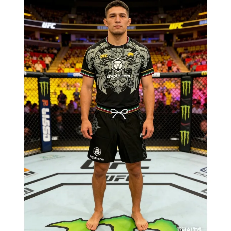 

26 New Fashionable UFC Boxing Training Fighting Short Sleeve Shorts Loose Sports Set Breathable Quick Drying Sweat Absorbing Set