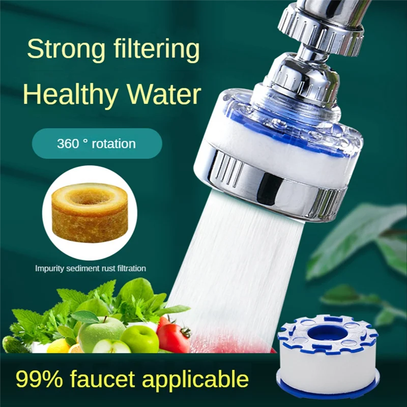 Sink Water Filter Faucet, Faucet Filter,360° Rotating Faucet Filters Purifier Tap Filtration for Home Bathroom & Kitchen