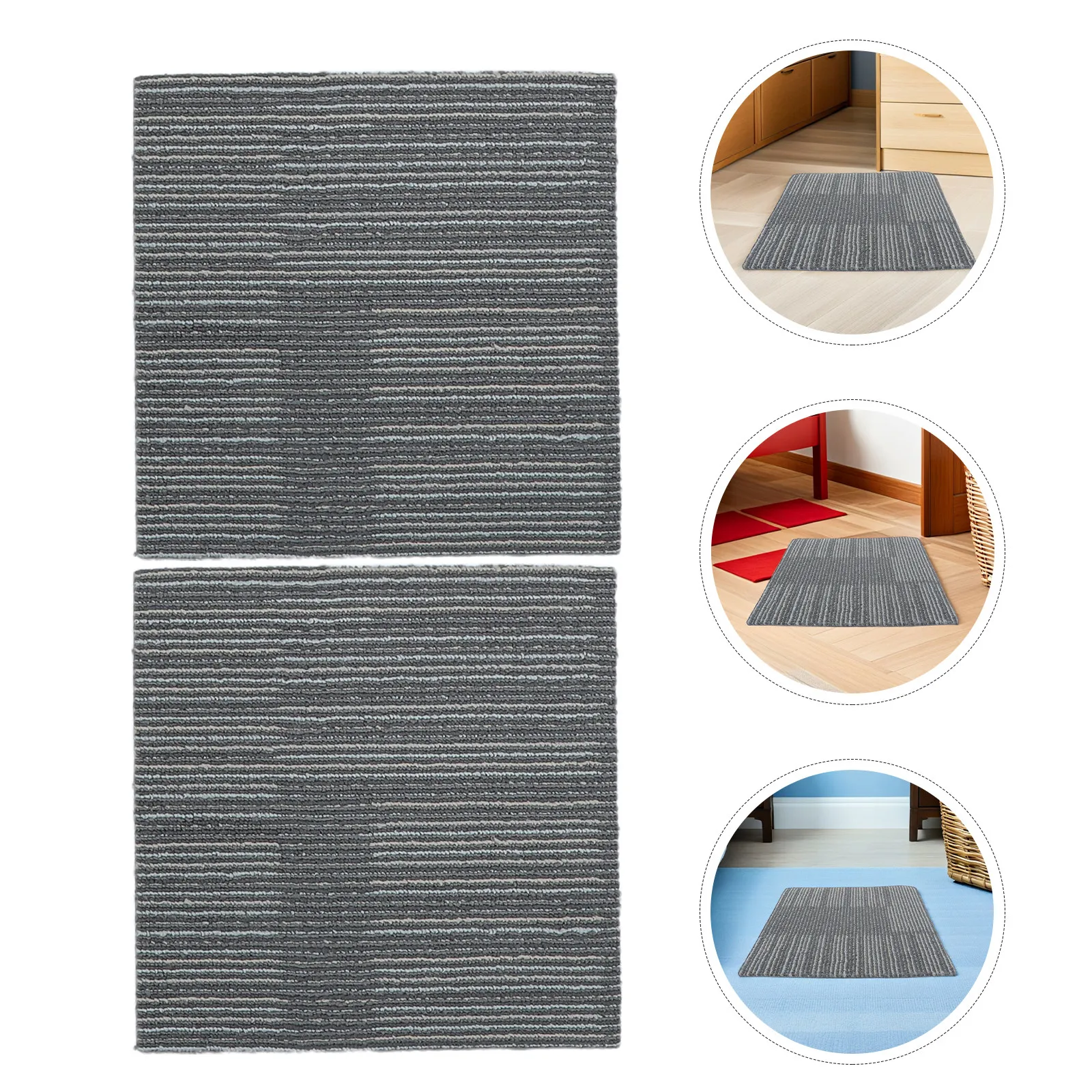 10Pcs Fireproof Self Adhesive Carpet Tiles Heavy Duty Peel Stick Floor Squares 11.8 Inch Soft Padding Rug for Workspace Indoor