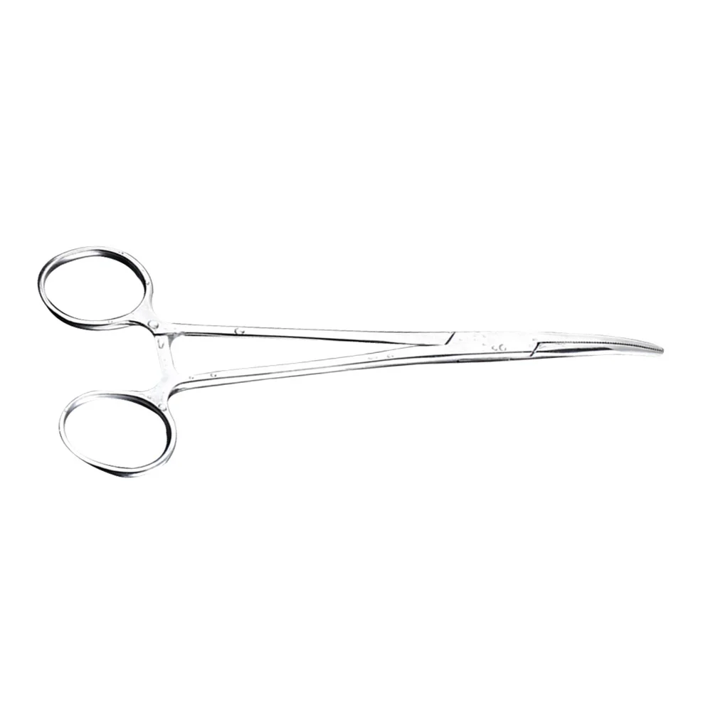 

2 Pcs Stainless Steel Hook Removal Pliers Hemostatic Forceps Curved Small Straight
