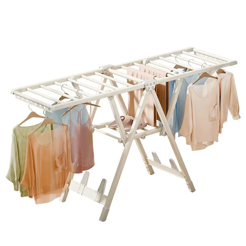 

Multifunctional floor drying rack, folding, balcony drying rack in the bedroom