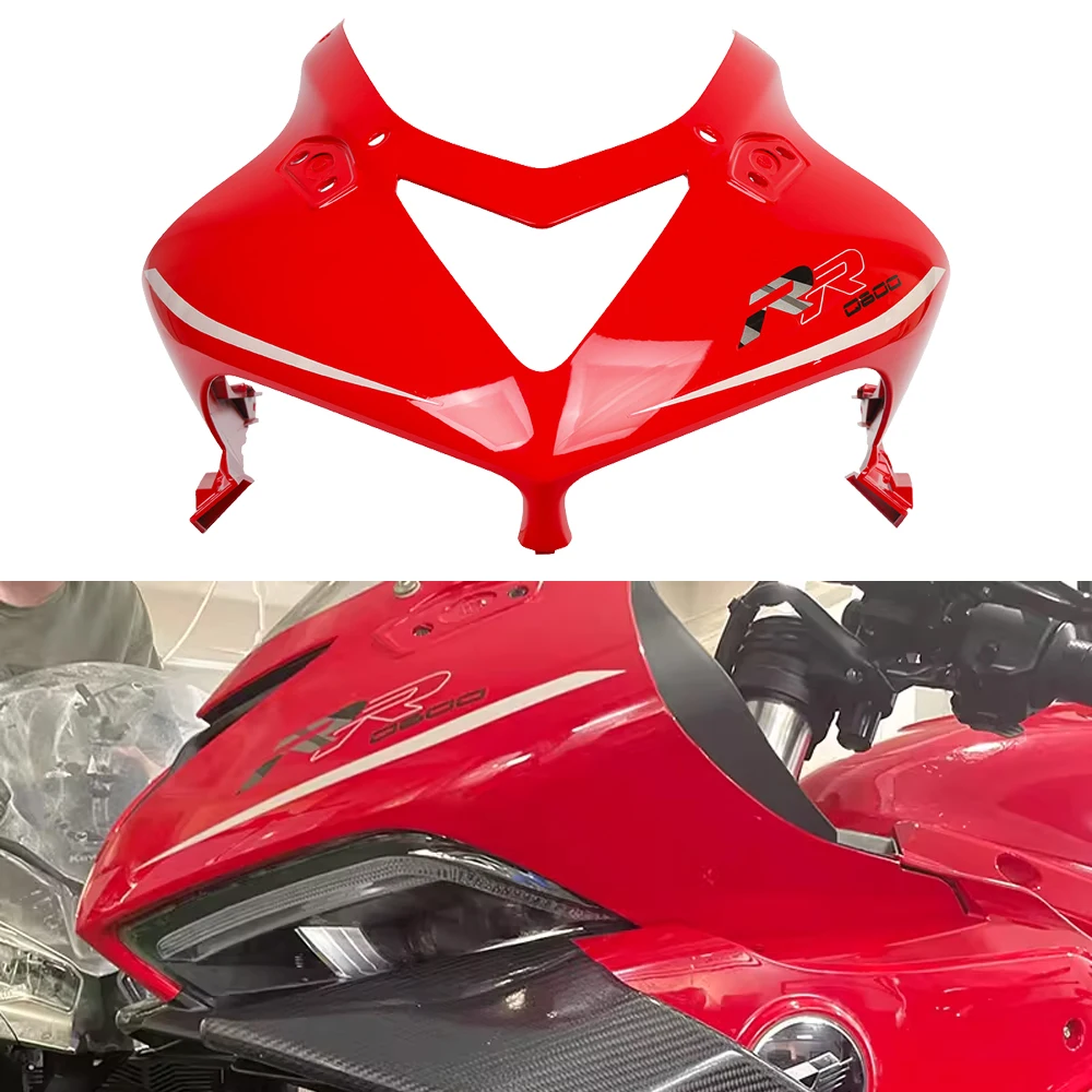 

Motorcycle Front Headlight Upper Fairing Nose Cowl Head Light Protective Cover Fit For QJMOTOR SRK600RR SRK 600 RR 2020 2021