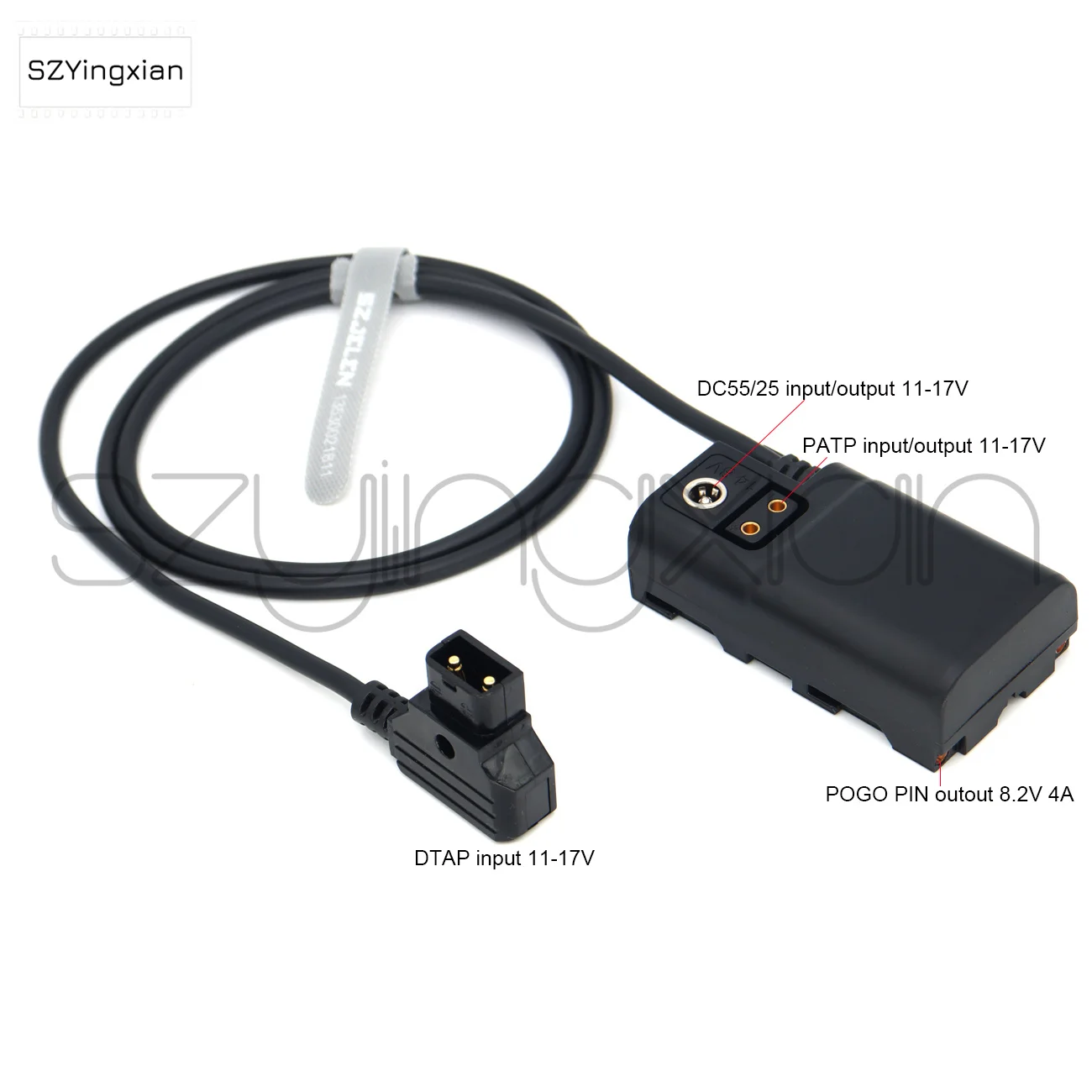 بطارية افتراضية DTAP/DC2.5mm إلى NP-F550/NP-F570/970 SmallHD 702، سلك طاقة عرض ATOMOS
