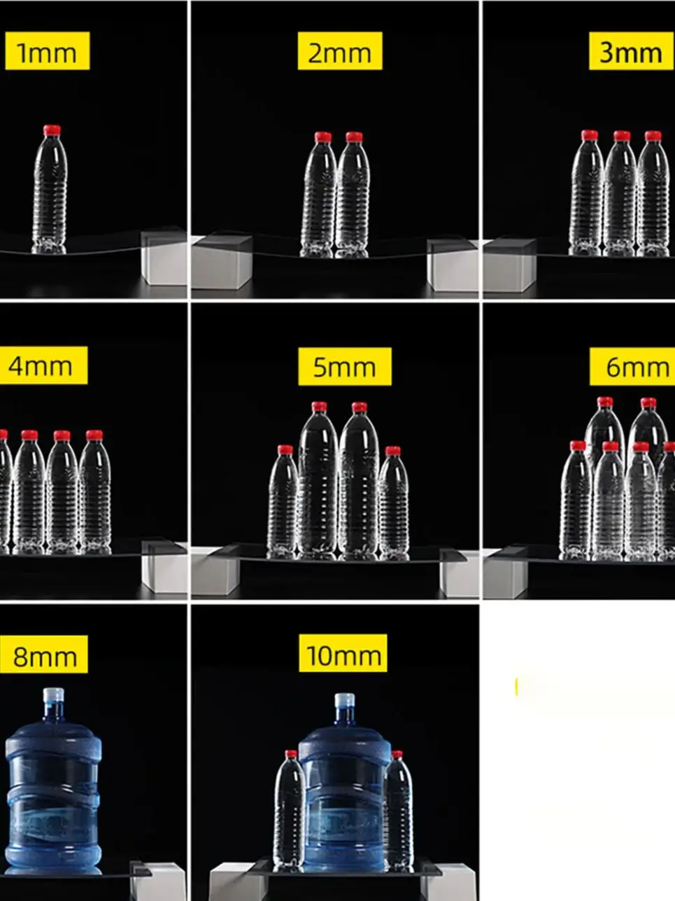 Feuilles PC d'épaisseur 1mm-5mm, plaque transparente en Polycarbonate, 100mm x 100mm, 200mm x 200mm, 200mm x 300mm, 300mm x 300mm, 300mm x 400mm