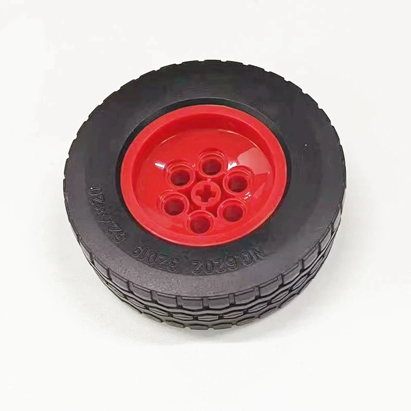 4PCS 86652 Wheel 43.2 x 18mm 32019 Tire 62.4 x 20mm Toy For Technical MOC Buildings Blocks Compatible High-Tech Rubber Tires