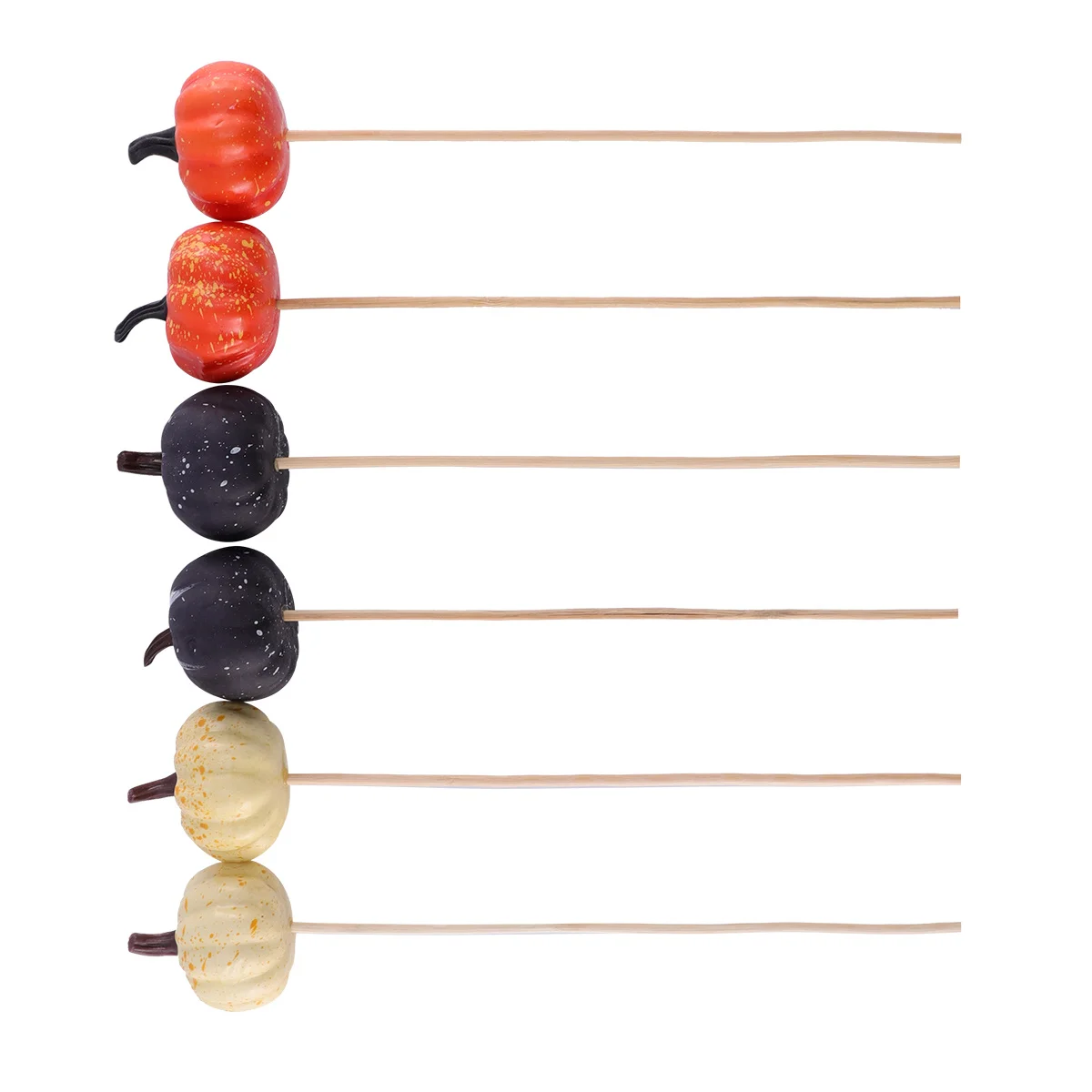 

6Pcs Halloween Pumpkin Adornments Eco Friendly Bouquet Ornaments Thanksgiving Fall Party Decorations Pumpkin Topper Accessories