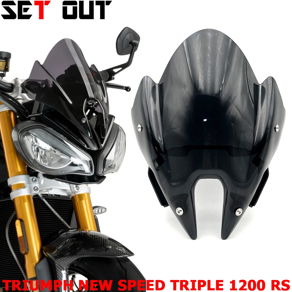 

For TRIUMPH NEW SPEED TRIPLE 1200RS 2021 2022 2023 2024 speed triple 1200rs Motorcycle Aluminum Deflector Windshield Windscreen