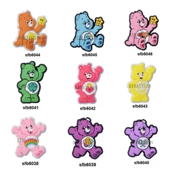 10pcs rainbow bear focal Silicone beads Teether Jewelry Beads Food Grade For pen Pacifier Chain