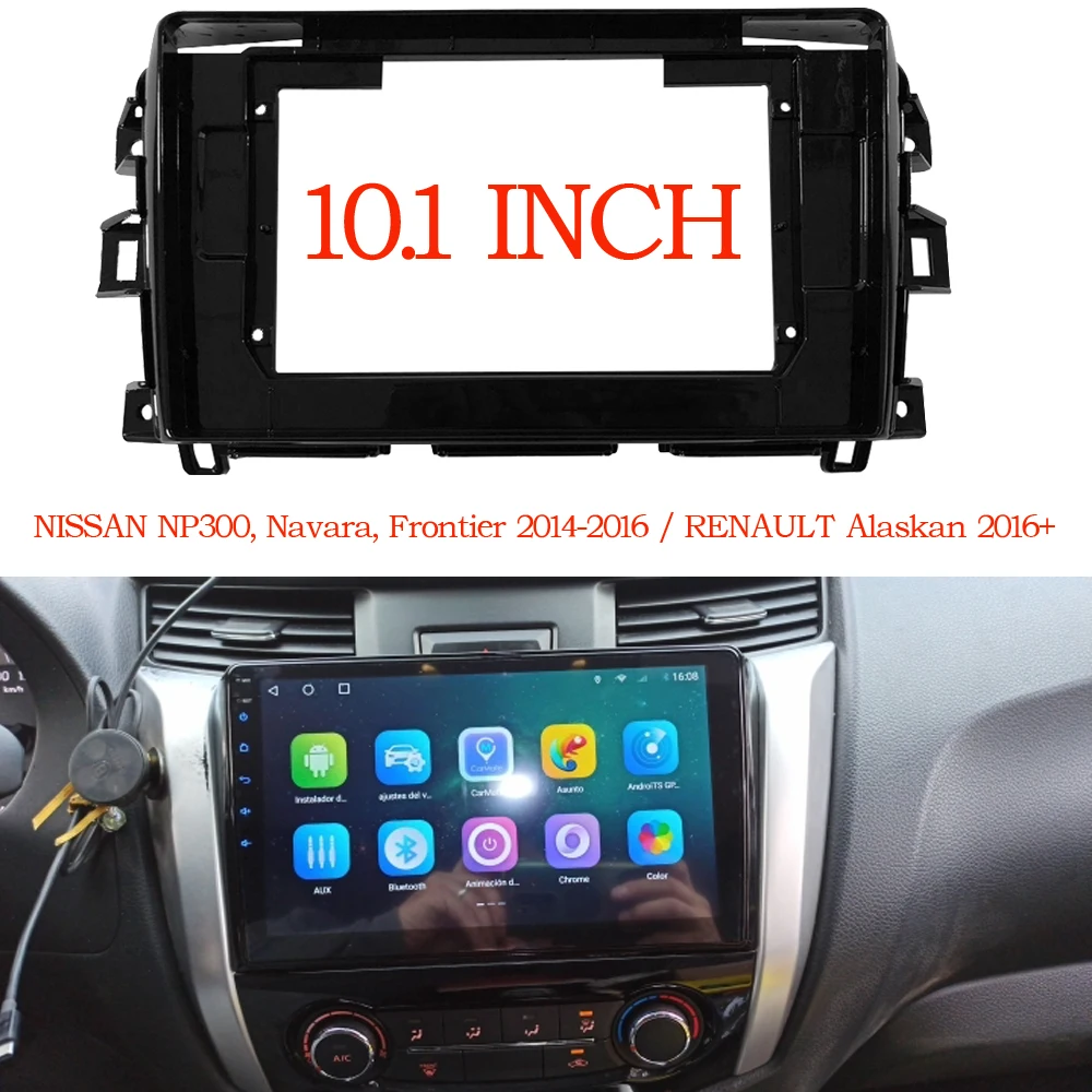 

10.1 INCH Car Radio Fascia Double Din Frame GPS DVD Bezel Panel Dash Installation Kit For NISSAN NAVARA 2014-2015 MP5 Stereo Pla