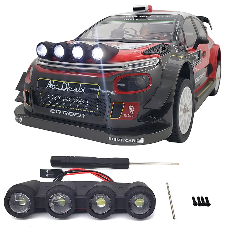 

For 1/10 RC Hyper Go MJXRC 10303 C3 Remote Control Car Off-road High Speed RC Cars Truck LED Front Spotlight Hood Light