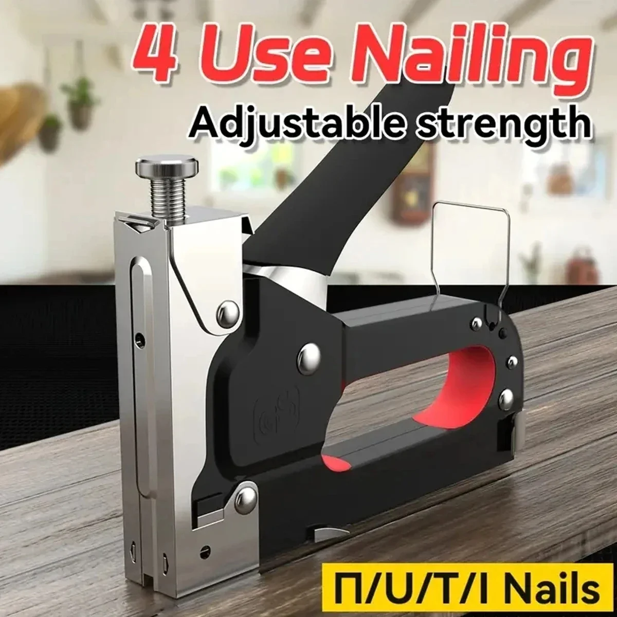 Multi-functional 4 in1 stapler with a  Staples For Woodworking Diy Furniture Manual Stapler Tacker Lightweight household stapler