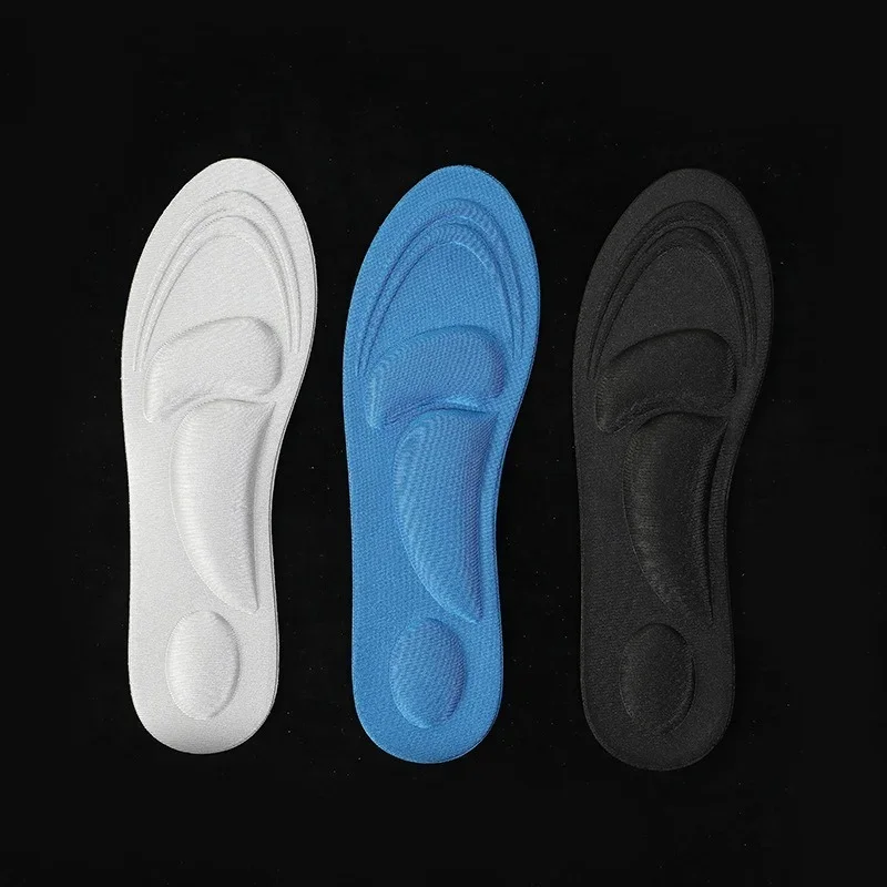 1Pair 4D Massage Insoles Memory Foam Cushion Orthopedic Pain Relief Sponge Pad Sports Shoe Pads Men Women Flat Feet Arch Insole