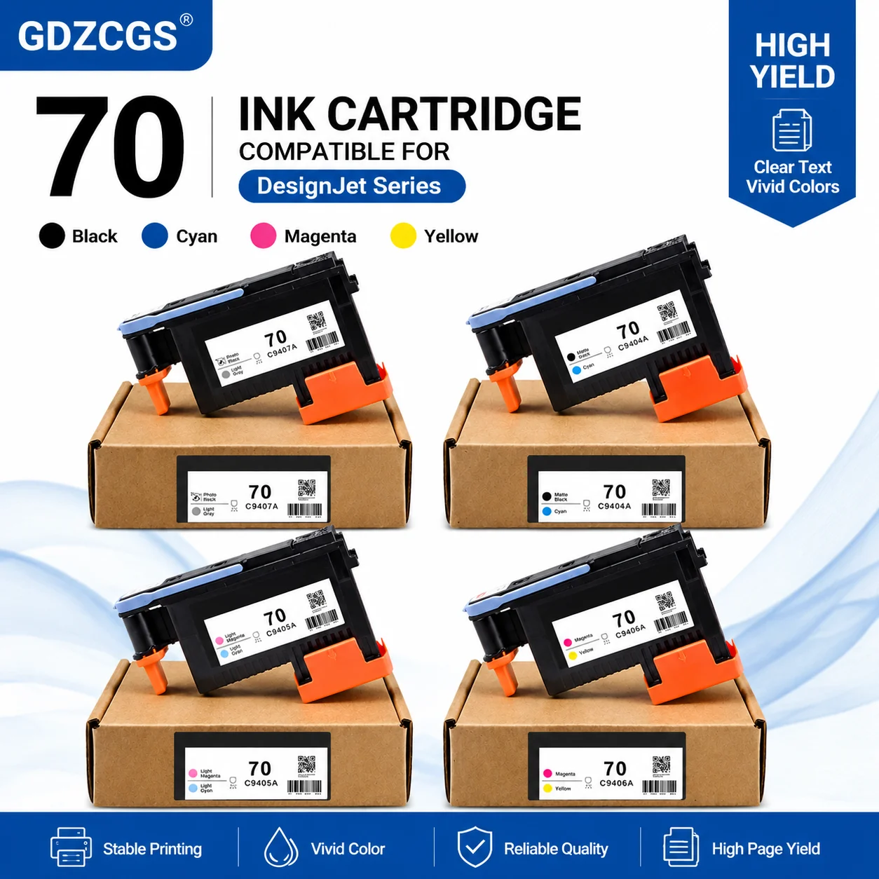For HP 70 hp70 Print Head C9404A C9405A C9406A C9407A For HP DesignJet Z2100 Z3100 Z3200 Z5200 Z5400 Printer