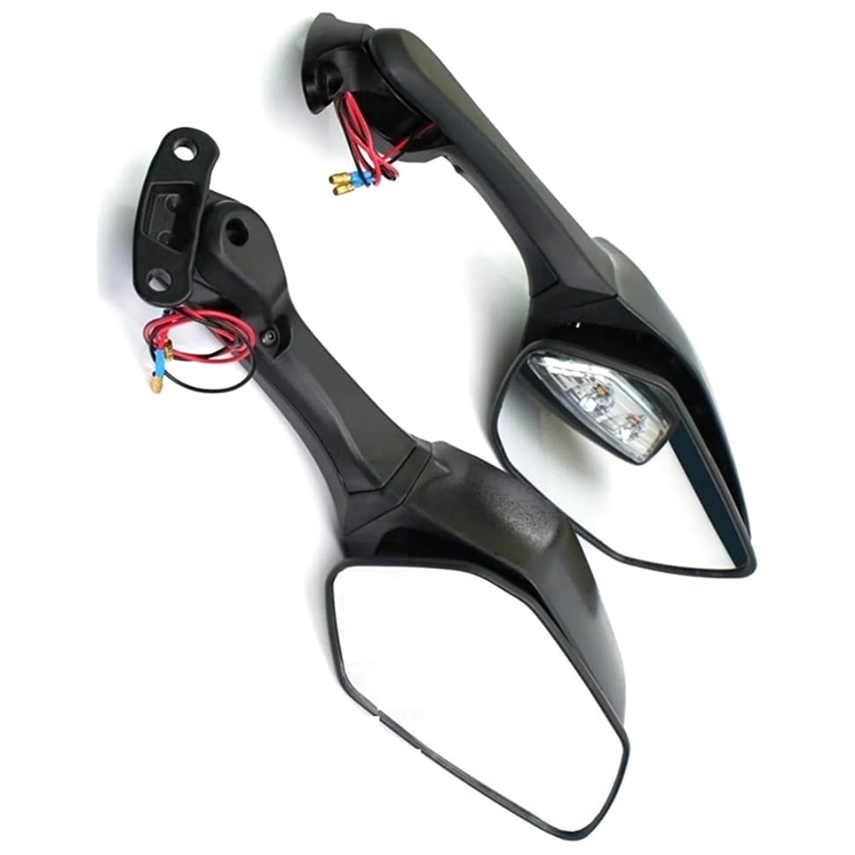 AB56-4X Rearview Rear View Side Mirrors With LED Turn Signal Light For Kawasaki Ninja ZX-10R ZX10R ZX 10R 2011 - 2014