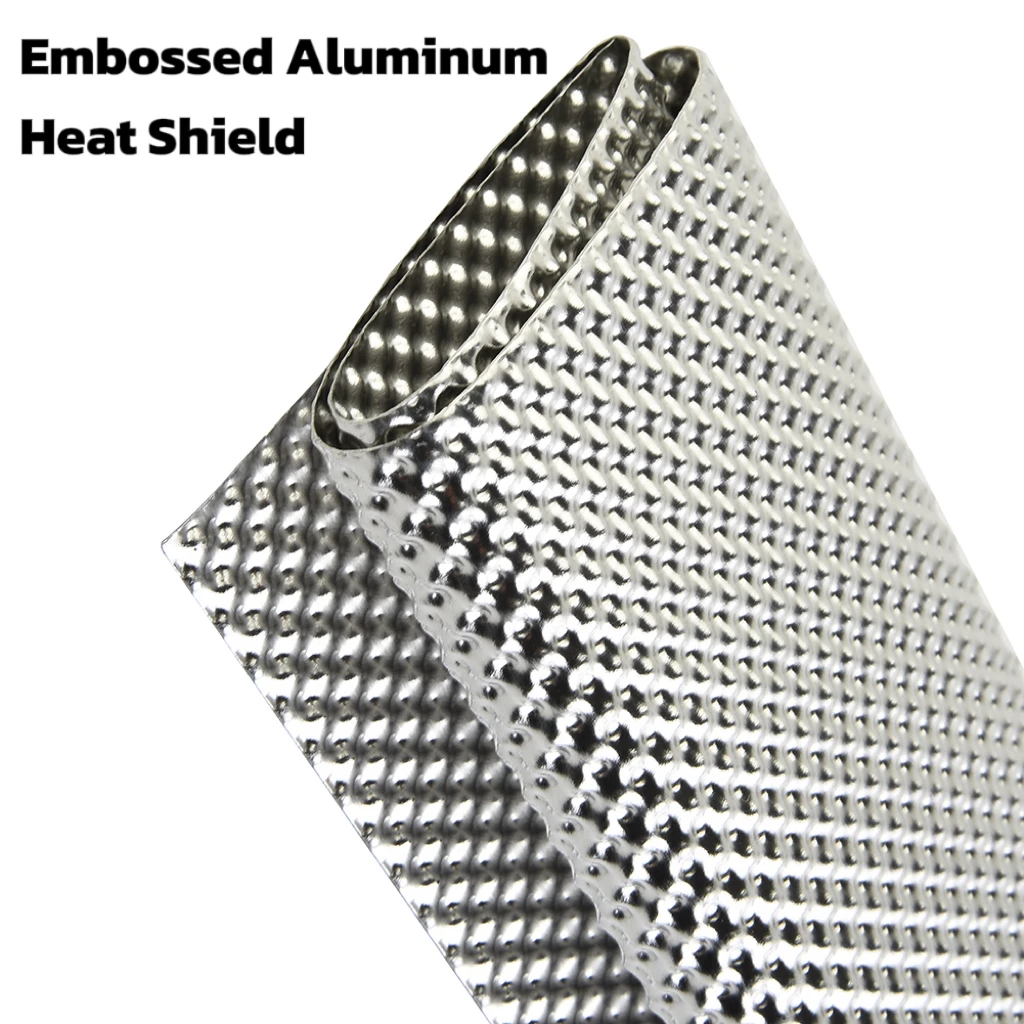 

Embossed Aluminum Heat Shield Firewall/Floor Pan/Fuel Tank Heat Protection Turbo Manifold 300X500mmExhausts Electrical Shielding