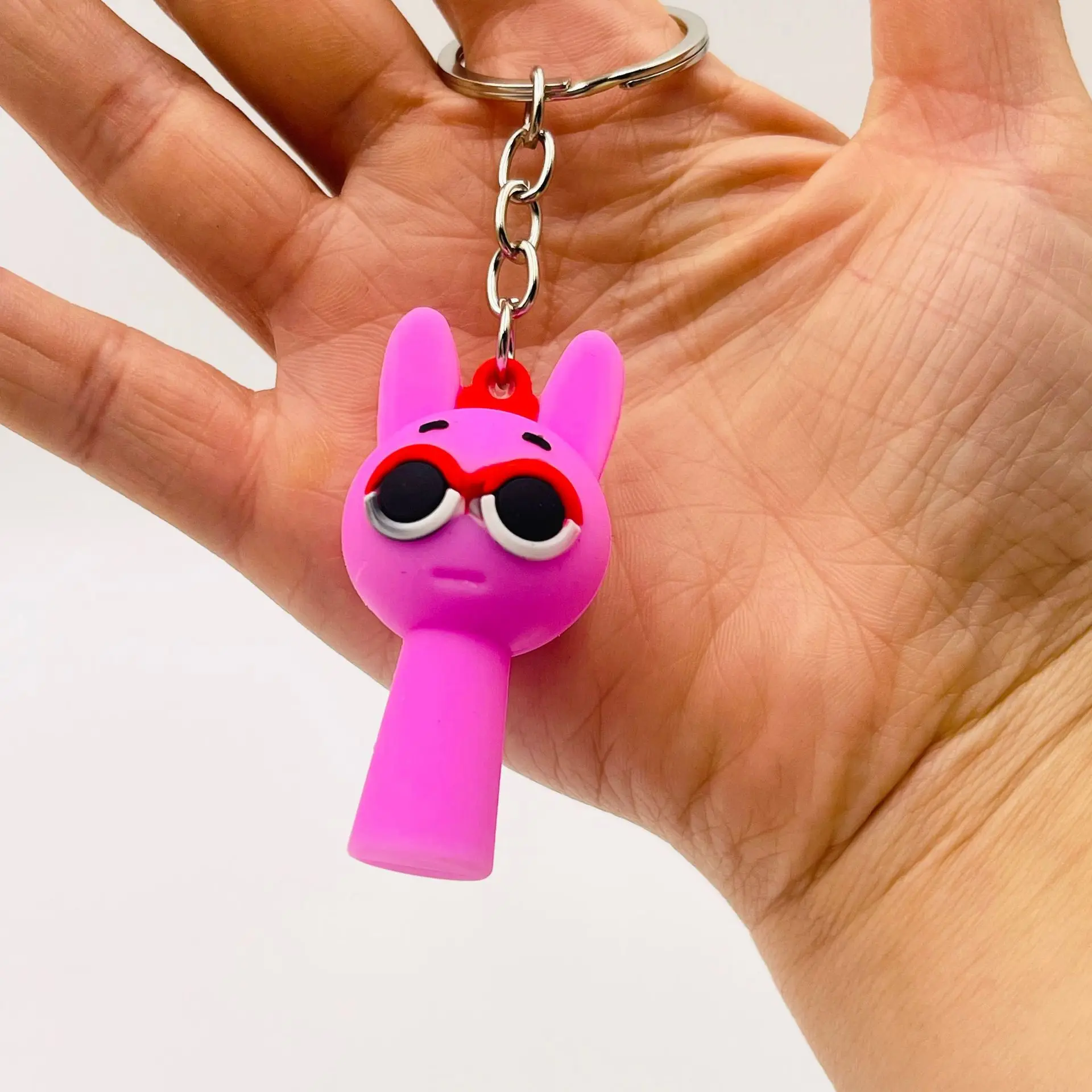 LLavero de dibujos animados Sprunki, figura de Sprunki Oren Raddy, llavero gris para niña y niño, llavero colgante, joyería, regalos para seguidores