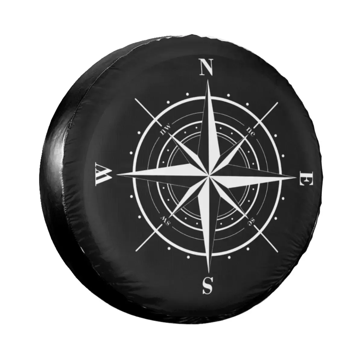 Compass Cardinal Points Of Earth Spare Tire Cover for Mitsubishi Pajero Nautical Car Wheel Covers 14