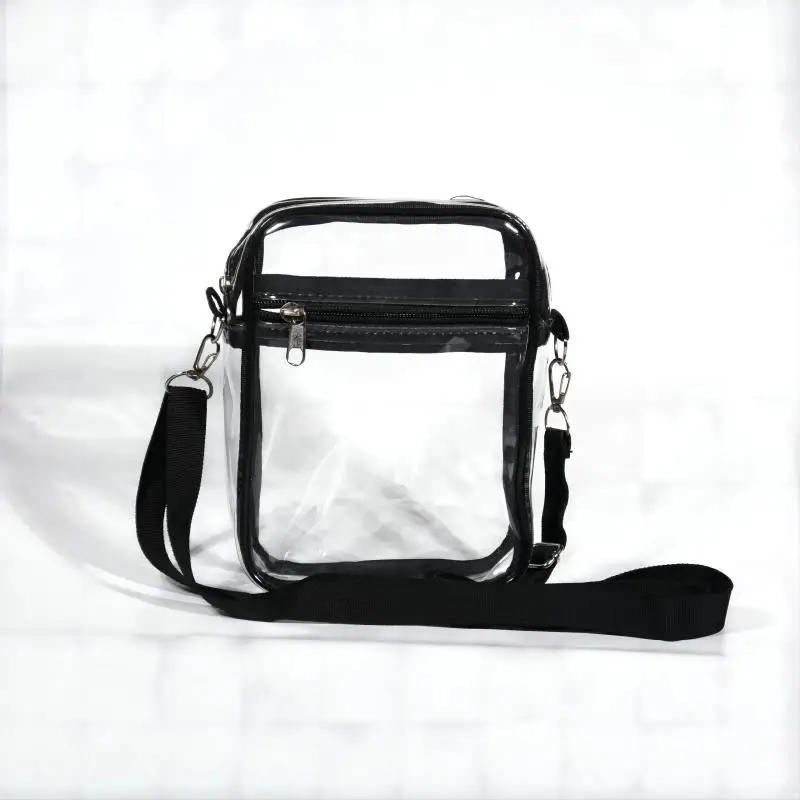 Clear Crossbody Purse Bag, Clear Bag Stadium Approved with Front Pocket for Concerts Sports Festivals