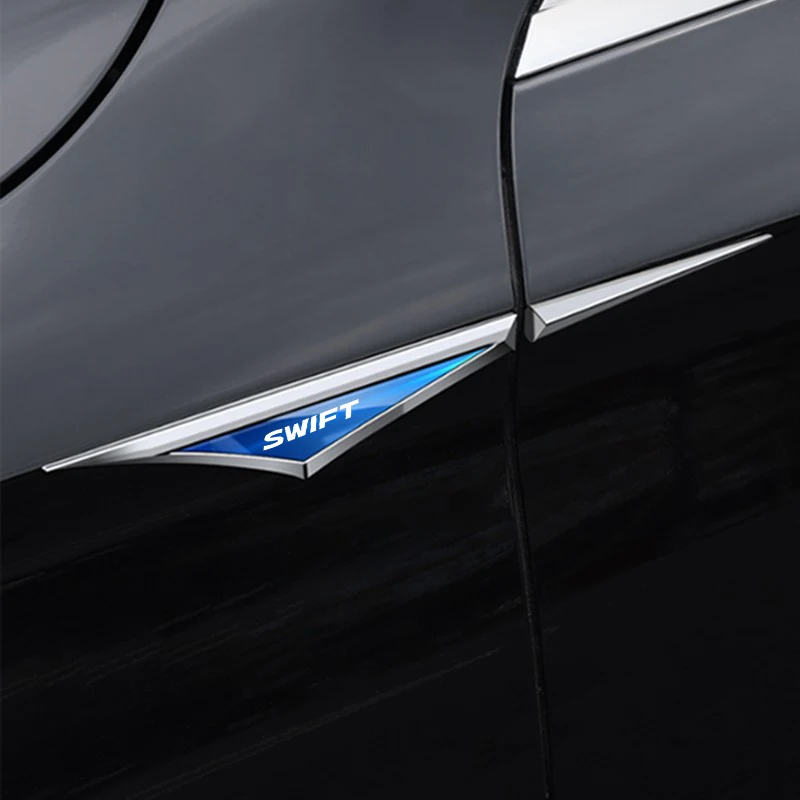 2pcs Car Badge Side Door Fender Stickers Metal Car Stickers Car Decorations Suitable For SUZUKI SWIFT Accessories